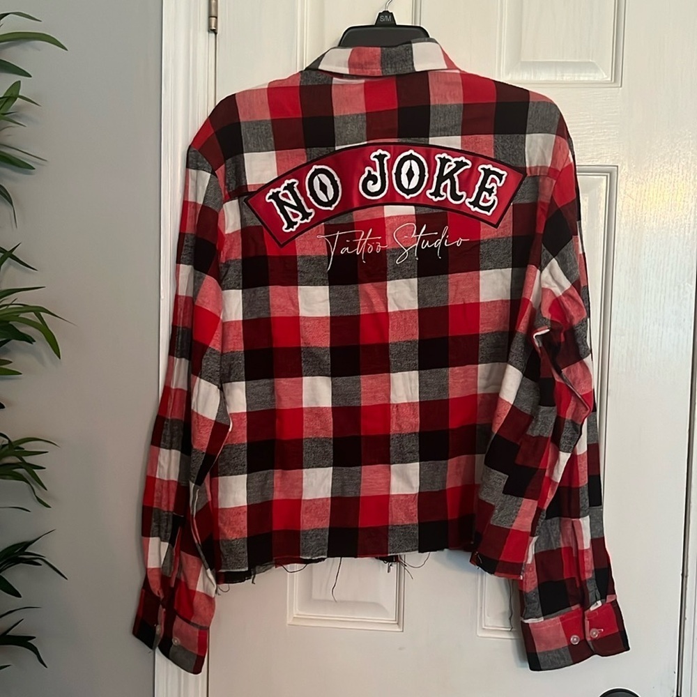 No Joke plaid shirt